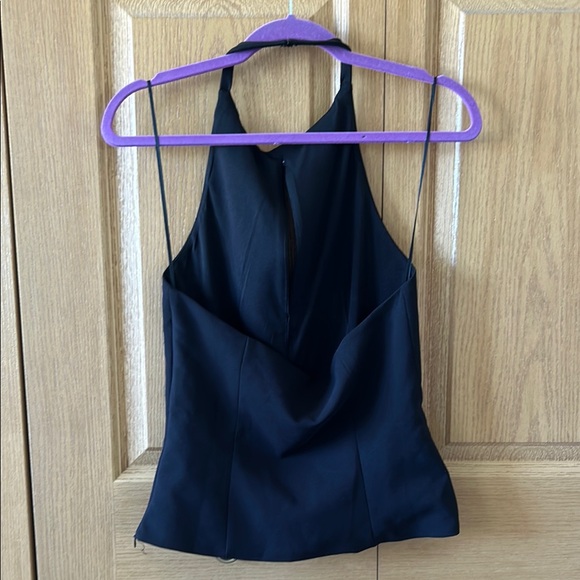 Black Halter Top with Silver Bows - Picture 3 of 7